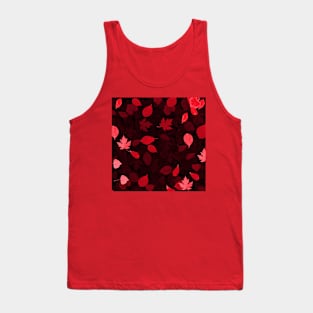 Autumn Red Leaves seasons Nature Patterns Tank Top